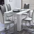 Kép 1/6 - AHAUS asztal 140 cm - Magasfényű Fehér
