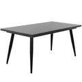 Kép 1/3 - ALASKA asztal 160(+40)cm - Magasfényű Antracit / Fekete