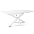 Kép 1/2 - DOROTHY asztal 160(+40)cm - Rusztik Fehér / Fehér