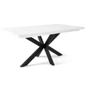 Kép 1/2 - DOROTHY asztal 160(+40)cm - Rusztik Fehér / Fekete