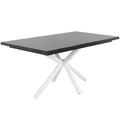 Kép 1/3 - SUZY asztal 160(+40)cm - Magasfényű Antracit / Fehér