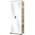 Kép 1/4 - GALAXY G6 ruhás tükrös elem 80 cm - Canyon Tölgy / Rusztik Fehér
