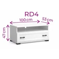 Kép 2/3 - RODOSZ 100-as TV-s elem - Fehér (RD4)