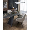 Kép 11/16 - ARMANI asztal 165(+76)cm - Fekete márvány