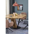 Kép 7/18 - FANIS 120(+40)cm körasztal - Natúr / Fekete