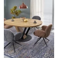Kép 8/18 - FANIS 120(+40)cm körasztal - Natúr / Fekete