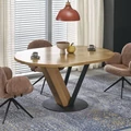 Kép 1/18 - FANIS 120(+40)cm körasztal - Natúr / Fekete