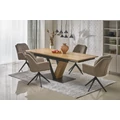 Kép 2/18 - FANIS asztal 160(+60)cm - Natúr / Fekete