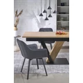 Kép 5/18 - FANIS asztal 160(+60)cm - Natúr / Fekete