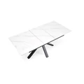 Kép 11/22 - PLATAN asztal 140(+40)cm - Fehér márvány / Fekete