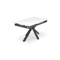 Kép 15/22 - PLATAN asztal 140(+40)cm - Fehér márvány / Fekete