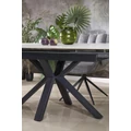 Kép 5/22 - PLATAN asztal 140(+40)cm - Fehér márvány / Fekete