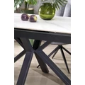 Kép 7/22 - PLATAN asztal 140(+40)cm - Fehér márvány / Fekete