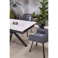 Kép 8/22 - PLATAN asztal 140(+40)cm - Fehér márvány / Fekete
