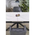 Kép 9/22 - PLATAN asztal 140(+40)cm - Fehér márvány / Fekete
