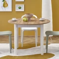 Kép 1/14 - RINGO 102(+40)cm körasztal - Artisan Tölgy / Fehér
