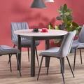 Kép 1/8 - RINGO 102(+40)cm körasztal - Kasmír / Fekete