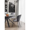 Kép 13/14 - VERTIGO 130(+50)cm körasztal - Fekete márvány / Fekete