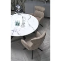 Kép 5/17 - VERTIGO 130(+50)cm körasztal - Fehér márvány / Fekete