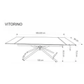 Kép 19/19 - VITORINO asztal 160(+60)cm - Fekete márvány / Fekete