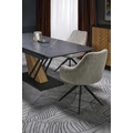 Kép 6/16 - VOLANT asztal 160(+40)cm - Fekete márvány / Arany Tölgy
