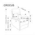 Kép 15/15 - CROCUS automata relax TV fotel - Bézs bársony szövet
