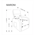 Kép 15/15 - MARONI automata TV fotel, felállás segítővel - Szürke bársony szövet