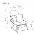 Kép 7/7 - MERRY fotel - Krém szövet