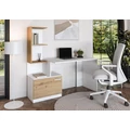 Kép 2/8 - MISO íróasztal - Fehér / Artisan Tölgy