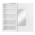 Kép 5/8 - .ASCONA 8XIKA202 219 cm tolóajtós gardrób TÜKÖRREL - Fehér