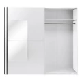 Kép 6/8 - .ASCONA 8XIKA202 219 cm tolóajtós gardrób TÜKÖRREL - Fehér