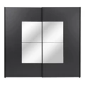 Kép 4/8 - .ASCONA 8XGGA102 219 cm tolóajtós gardrób TÜKÖRREL - Grafit