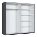 Kép 5/8 - .ASCONA 8XGGA102 219 cm tolóajtós gardrób TÜKÖRREL - Grafit