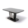 Kép 2/4 - MARKO asztal edzett üveggel 160(+40)cm - Szürke / Fehér