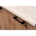Kép 6/8 - ANIKÓ 240 cm konyhabútor 2M.Mosogató / Artisan + Carrara Bézs márvány munkalap / Fekete fogó