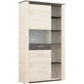 Kép 1/6 - BREMA B-2 110-es vitrines elem LED világítással - Krém Sonoma / Canterbury