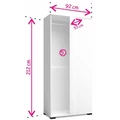 Kép 2/6 - EVEREST E10 sarokelem teleajtós 92 cm BALOS - Fehér
