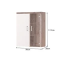 Kép 3/3 - CHERIS 4 vitrines faliszekrény - San Marino / Cream