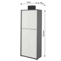Kép 4/4 - RIOMA NEW TYP 07 Polcos szekrény - Grafit / Fehér