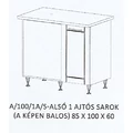 Kép 1/5 - ALÍZ A/100/1A/S-ALSÓ 1 ajtós sarok munkalapos elem BALOS