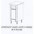 Kép 1/5 - ALÍZ A/40/1A/1F-ALSÓ 1 ajtós 1fiókos munkalapos elem - BALOS