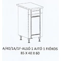 Kép 1/5 - ALÍZ A/40/1A/1F-ALSÓ 1 ajtós 1fiókos munkalapos elem - JOBBOS