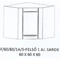 Kép 1/5 - ALÍZ F/60/60/1A/S-FELSŐ 1 ajtós sarok elem - JOBBOS