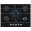 Kép 1/2 - EVIDO MURANO 70B gáz főzőlap WOK égővel, fekete, 70cm (TGEMU_7B)