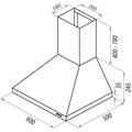 Kép 3/3 - EVIDO ONDA 60A kürtős páraelszívó, 60 cm, antracit/bronz (TGEON60_ANB)