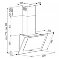 Kép 2/3 - EVIDO REFLEX 60XB design kürtős páraelszívó, 60 cm, inox/fekete (TGER60_XB)