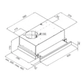 Kép 3/3 - EVIDO SLIMLUX 60X teleszkópos kihúzható páraelszívó, 60 cm, inox (TGES60_IN)