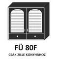 Kép 1/6 - ZILLE FÜ80F 2 fiókos 2 ajtós üveges elem