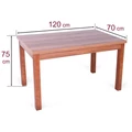 Kép 2/2 - BERTA asztal 120(+40)cm - Éger