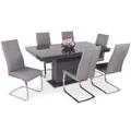 Kép 2/6 - MAGASFÉNYŰ FLÓRA asztal 160(+40)cm - Antracit